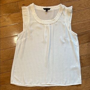 White Polka Dot Sleeveless Top